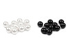 Cuentas de plástico imitación perlas brillantes Ø12 mm