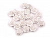 Plastové voskové korálky / perly růžičky s průvlekem Ø13 mm
