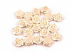Plastové voskové koráliky / perly ružička s prievlakom Ø13 mm