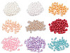 Cuentas de plástico imitación perlas brillantes Ø6 mm
