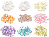 Cuentas de plástico imitación perlas brillantes Ø6 mm