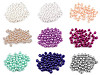 Cuentas de plástico imitación perlas brillantes Ø6 mm