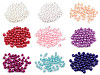 Cuentas de plástico imitación perlas brillantes Ø6 mm