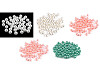 Cuentas de plástico imitación perlas brillantes Ø8 mm
