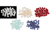 Cuentas de plástico imitación perlas brillantes Ø8 mm