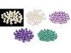 Cuentas de plástico imitación perlas brillantes Ø8 mm