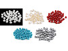 Cuentas de plástico imitación perlas brillantes Ø8 mm