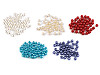 Cuentas de plástico imitación perlas brillantes Ø8 mm