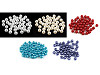 Cuentas de plástico imitación perlas brillantes Ø8 mm