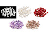Cuentas de plástico imitación perlas brillantes Ø8 mm