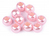 Plastic pearls with large thread 11x15 mm