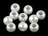 Plastové perly s veľkým prievlakom / plavkové 11x15 mm
