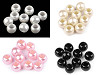 Plastic pearls with large thread 11x15 mm