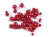 Plastic Imitation Pearl Beads Glance mix of sizes