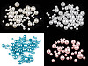 Imitation de perle en plastique Glance, mélange de tailles