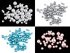 Imitation de perle en plastique Glance, mélange de tailles
