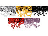 Sequins plats, Ø 6 mm, avec effet métallisé