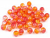 Crackle Glasperlen zweifarbig Ø6 mm