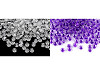 Mărgele nisip transparente cu interior colorat, 6/0 - 4 mm