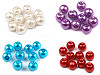 Perline rotonde in vetro, imitazione perle, Ø 8 mm