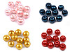 Cuentas imitación perlas redondas de vidrio Ø8 mm