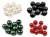 Cuentas imitación perlas redondas de vidrio Ø8 mm