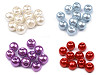 Perline rotonde in vetro, imitazione perle, Ø 8 mm