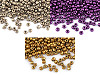 Rokail - koraliki szklane 12/0 - 3 mm metaliczne, nieprzezroczyste