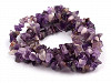 Mineral Chip Beads Amethyst on Nylon String