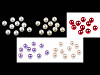 Cuentas de plástico imitación perlas brillantes Ø10 mm