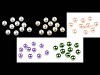 Imitation de perles en plastique Glance, Ø 10 mm