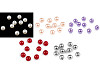 Cuentas de plástico imitación perlas brillantes Ø10 mm