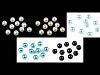 Cuentas de plástico imitación perlas brillantes Ø10 mm