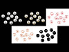 Cuentas de plástico imitación perlas brillantes Ø10 mm