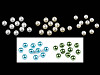 Cuentas de plástico imitación perlas brillantes Ø10 mm