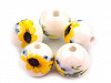 Porcelain Floral Round Beads Ø12 mm 