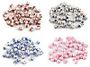Cuentas redondas de porcelana Floral Ø6 mm