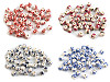 Cuentas redondas de porcelana Floral Ø6 mm