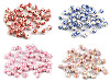 Cuentas redondas de porcelana Floral Ø6 mm