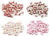 Cuentas redondas de porcelana Floral Ø6 mm
