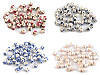 Cuentas redondas de porcelana Floral Ø6 mm