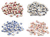 Perles à fleurs rondes en porcelaine, Ø 6 mm