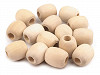 Oval Unfinished Natural Wood Beads 18x20 mm