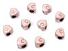 Metal Charm Beads 10x10 mm Hearts