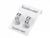 Stainless Steel Hoop Earrings with Rhinestones