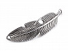 Metal Connector Feather 15x55 mm