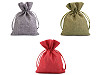 Drawstring Pouch Bag 13x18 cm Jute Imitation