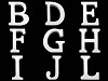 Drevená dekorácia písmená abecedy