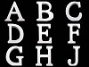 Holzdekoration ABC Buchstaben