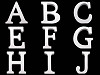 Lettres de l’alphabet décoratives 3D 